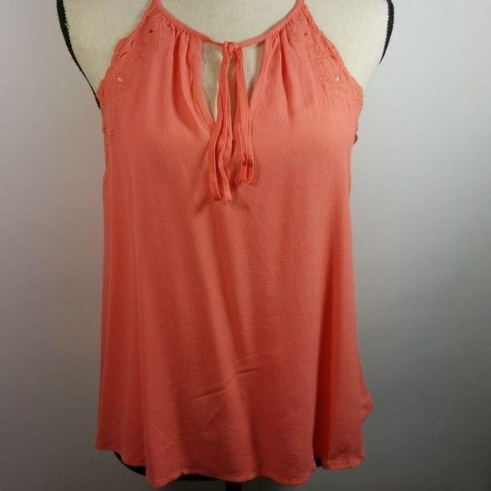 Lush Halter Top Small Embroidered Accents